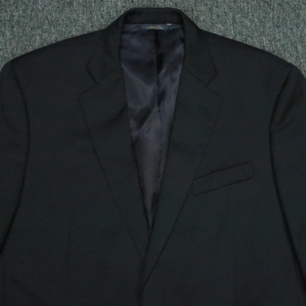 Brooks Brothers Blazer Men 44L Blue 1818 Madison Estrato‎ Wool Sport Coat Jacket